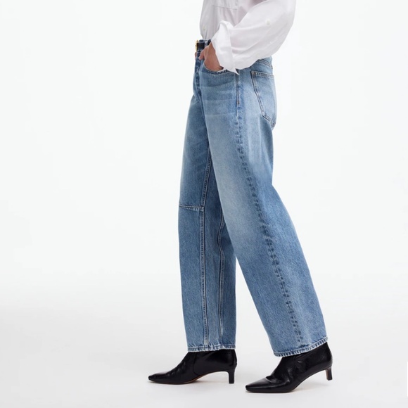 MADEWELL Darted Barrel-Leg Jeans Dobbins Light Wash 26 - Picture 4 of 11